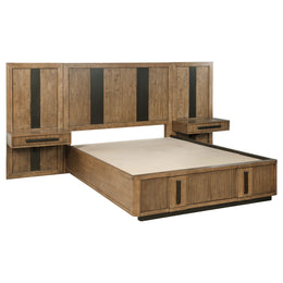 Terrace 2-piece Wall Panel with Nightstand Set Ash Brown