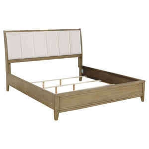 Granada Upholstered California King Panel Bed Natural Pine