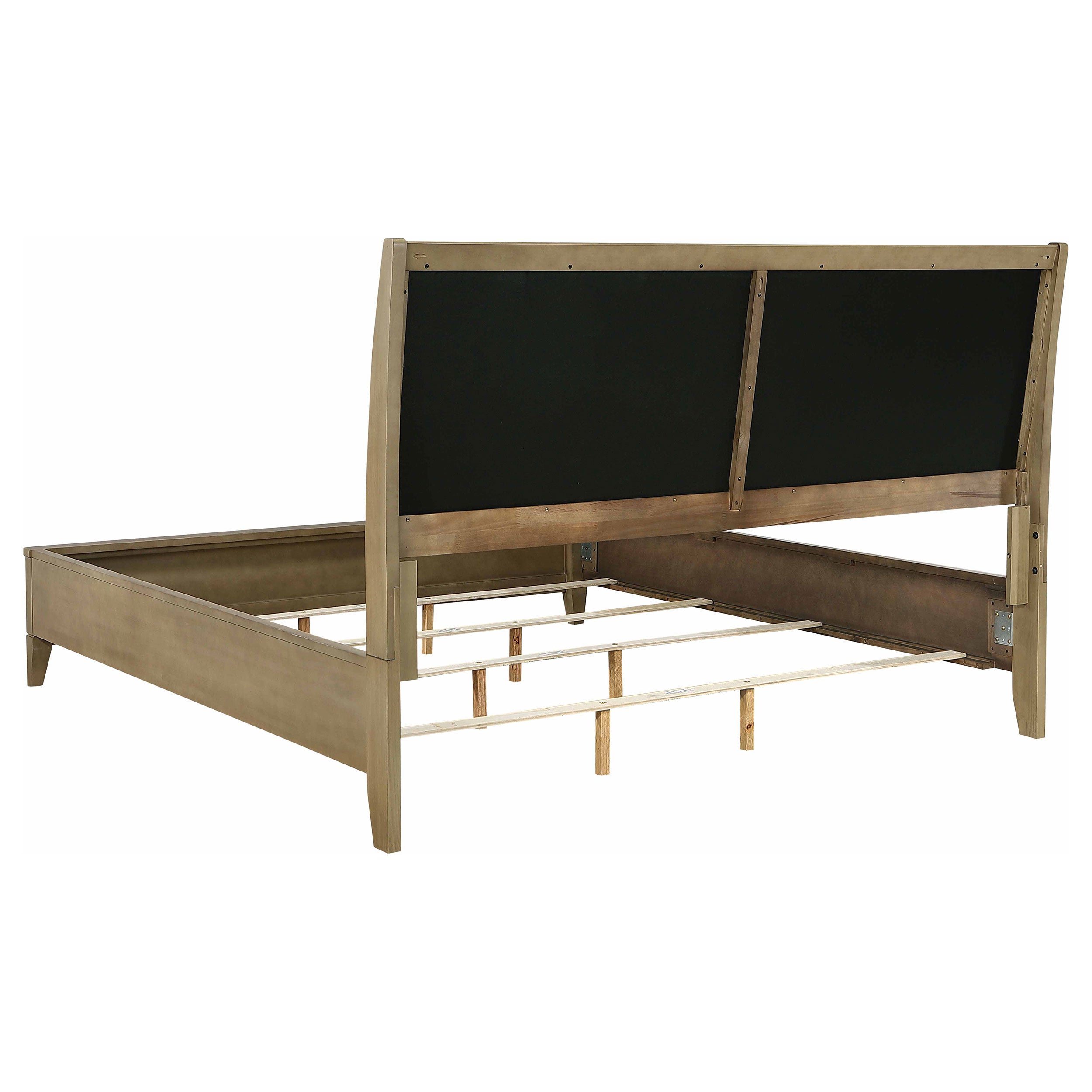 Granada Upholstered California King Panel Bed Natural Pine