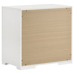 Ives 2-drawer Nightstand Bedside Table Grey High Gloss