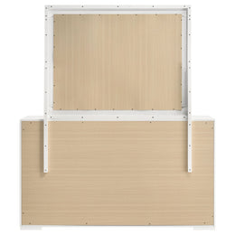 Ives 6-drawer Dresser and Mirror Grey High Gloss