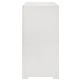 Ives 6-drawer Dresser and Mirror Grey High Gloss