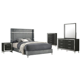 Lucia   Bedroom Set Beige and White