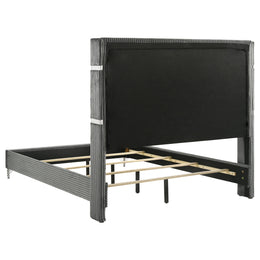 Lucia 61-inch Upholstered  Wingback Bed Grey