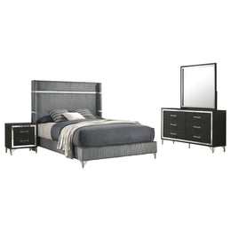 Lucia   Bedroom Set Beige and White