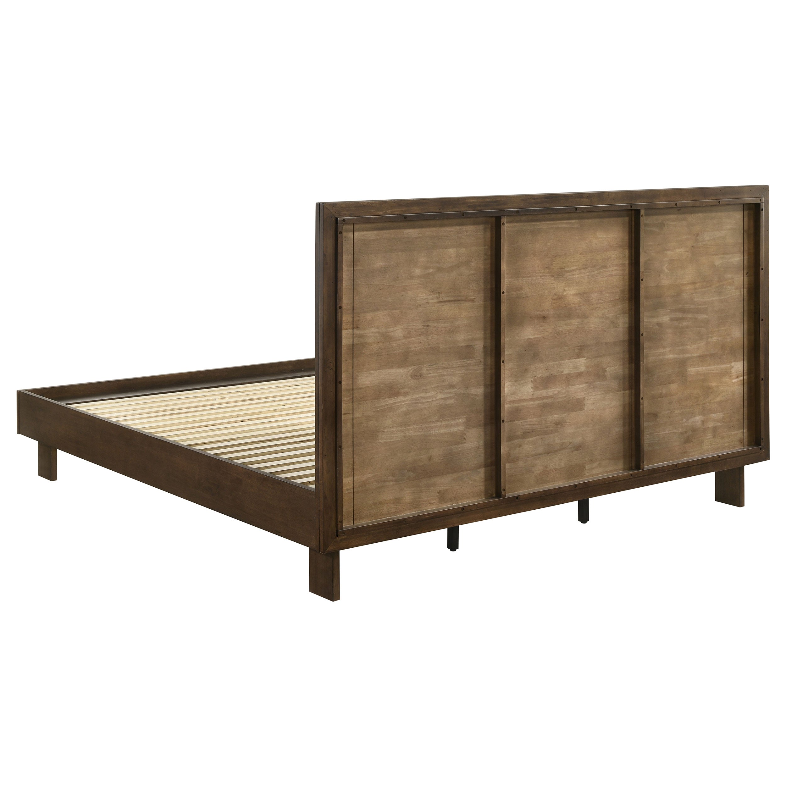 Glenwood 48-inch  Platform Panel Bed Warm Brown