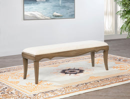 Revello Upholstered Bedroom Bed End Bench Washed Mango