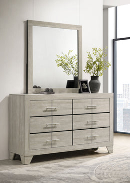 Trenton 6-drawer Bedroom Dresser Rustic Cream