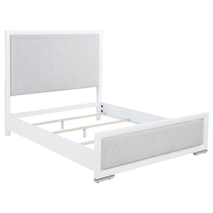 Gracemont 57-inch  Panel Bed Grey and White