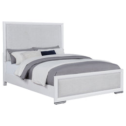 Gracemont 57-inch  Panel Bed Grey and White