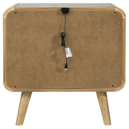 Robyn 2-drawer Nightstand Bedside Table Dark Walnut