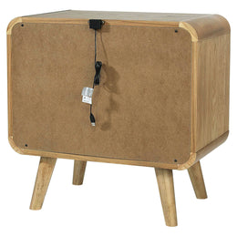 Robyn 2-drawer Nightstand Bedside Table Dark Walnut