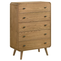 Robyn 5-drawer Bedroom Chest of Drawers Dark Walnut