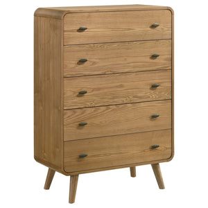 Robyn 5-drawer Bedroom Chest of Drawers Dark Walnut