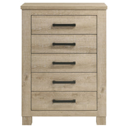 Oakglen 5-drawer Bedroom Chest of Drawers Weathered Oak