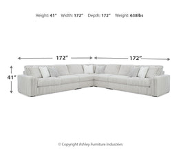 Stupendous 4-Piece Sectional with Ottoman