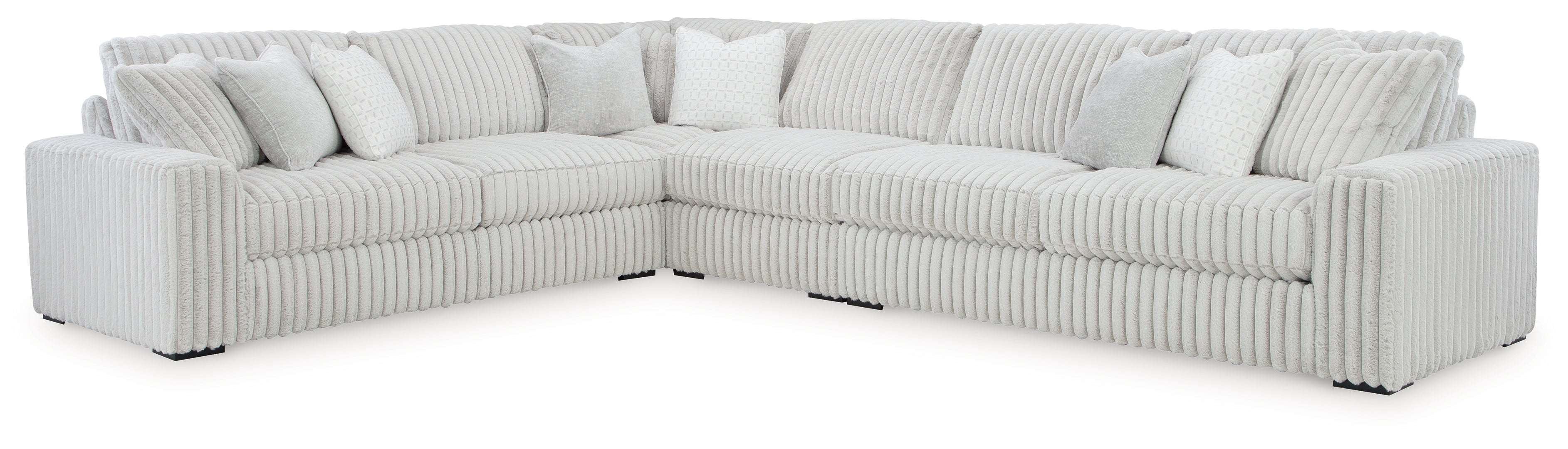 Stupendous 4-Piece Sectional with Ottoman