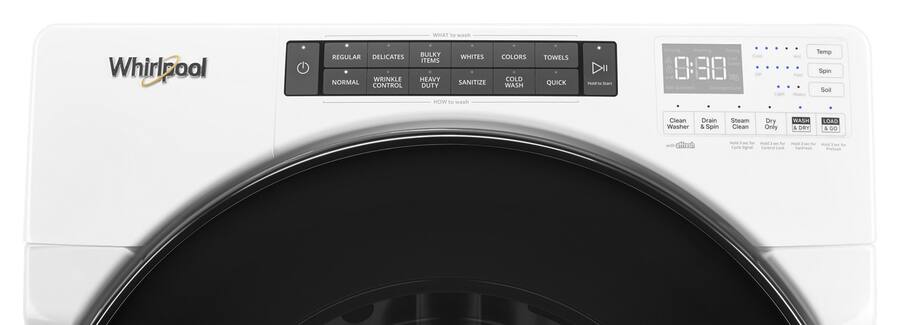 Whirlpool - 4.5 Cu. Ft High Efficiency All In One Washer/Dryer Combo with Steam and Load & Go XL Dispenser - White