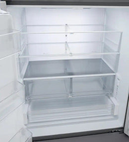 LG - 36-in Counter-Depth MAX 25.5 Cu. Ft. French Door Smart Refrigerator with Ice Plus - PrintProof Stainless Steel Look