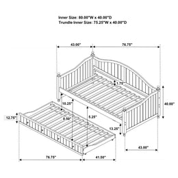 Julie Ann Wood  Daybed with Trundle White