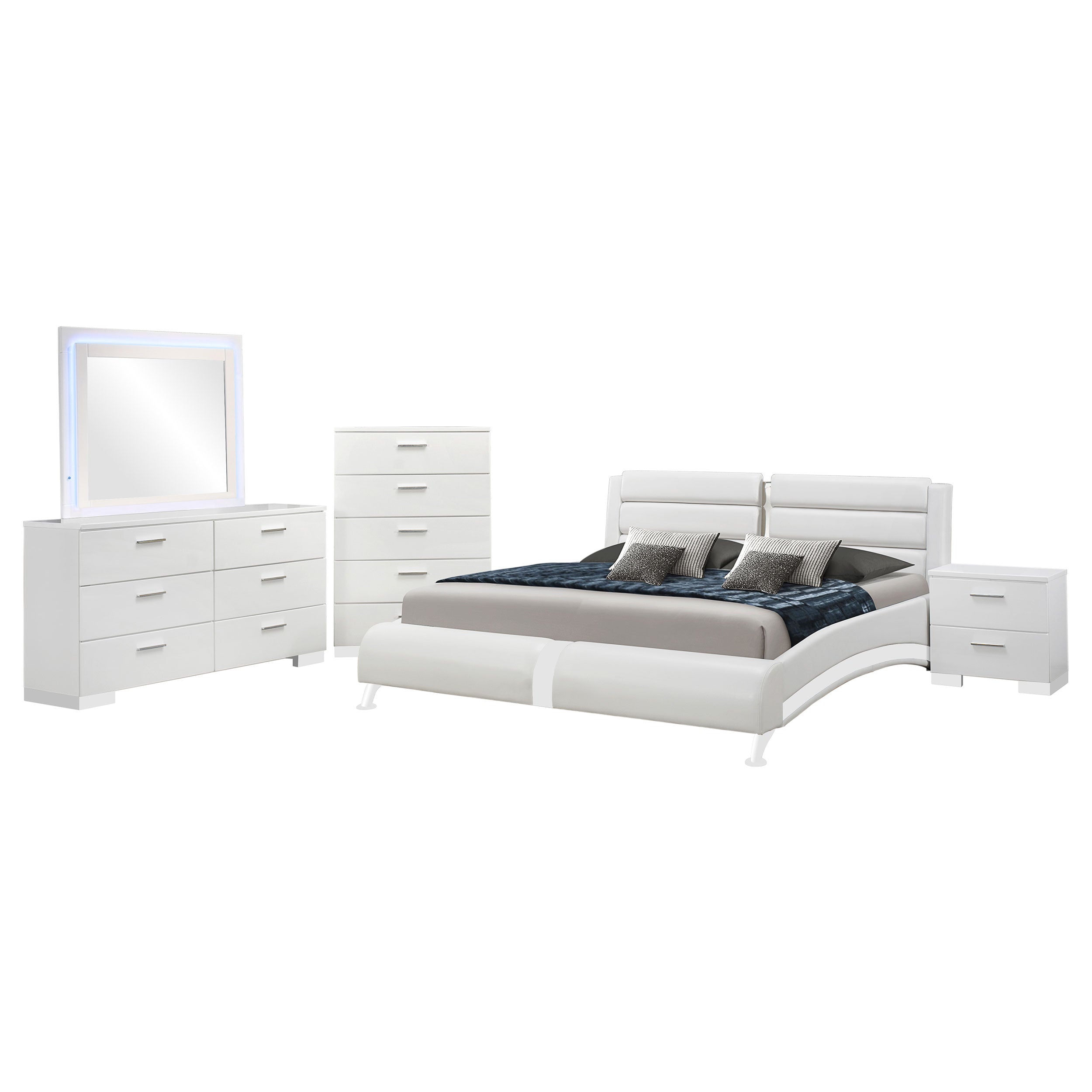 Jeremaine Bedroom Set White