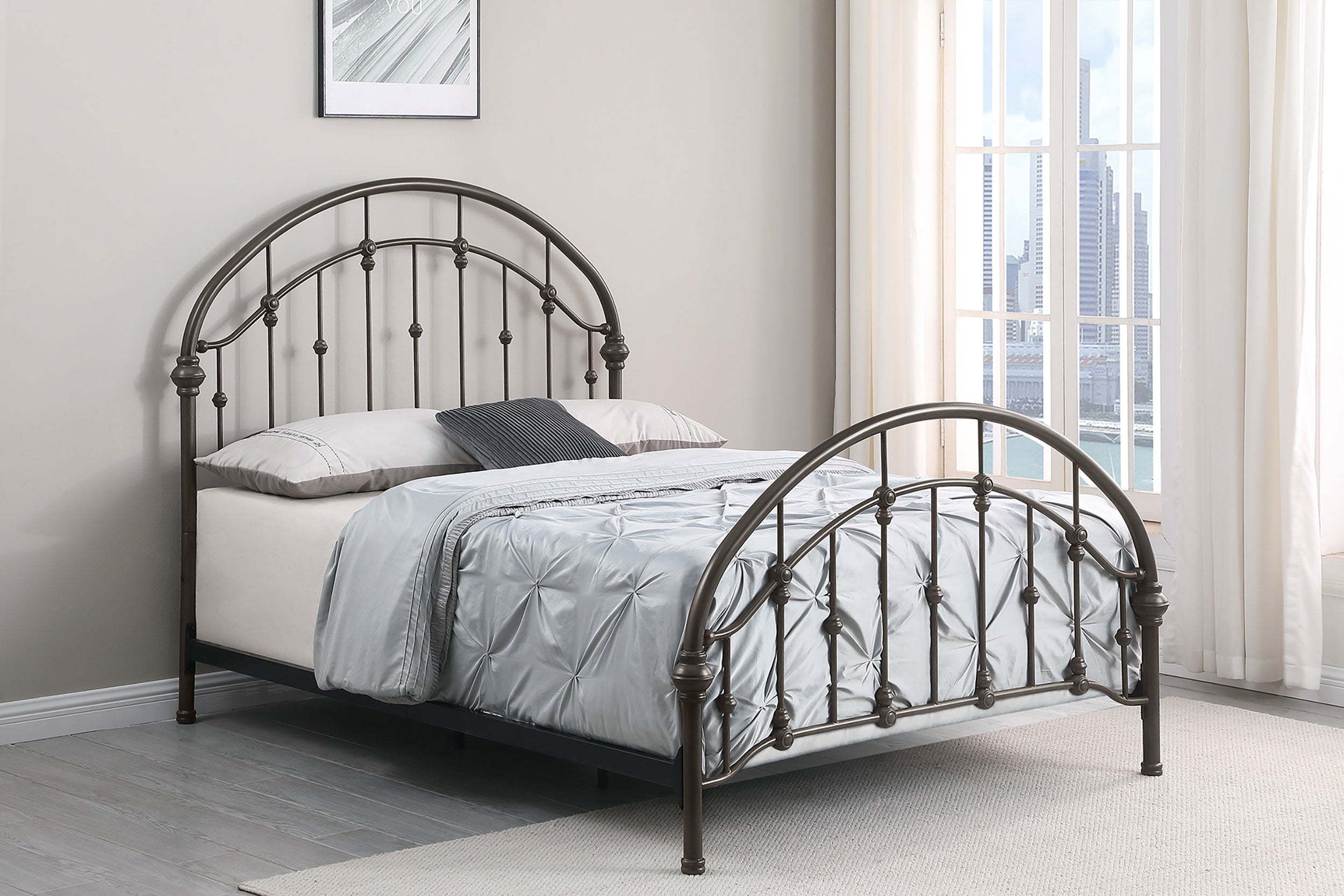 Rowan Metal  Open Frame Bed Dark Bronze