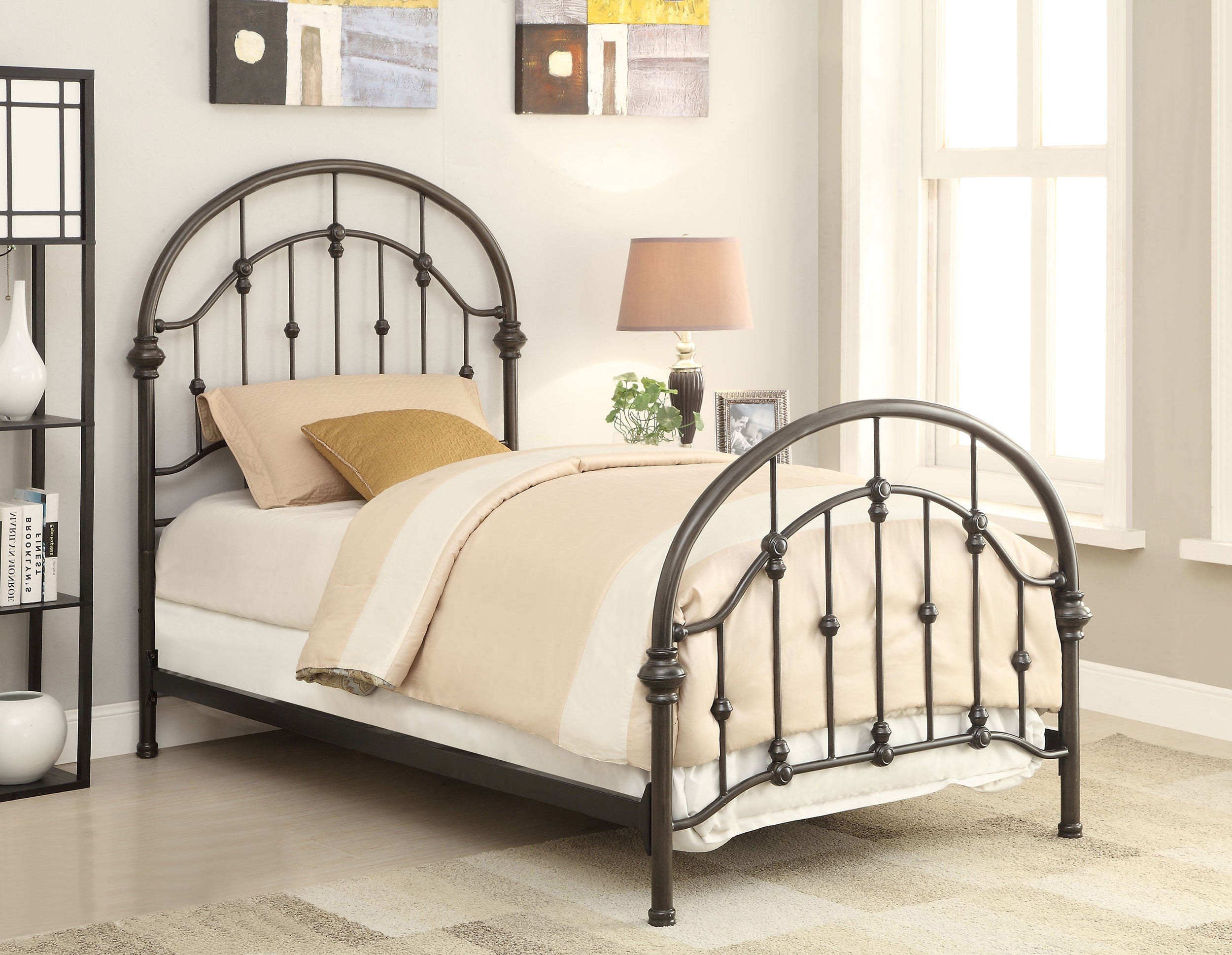 Rowan Metal  Open Frame Bed Dark Bronze