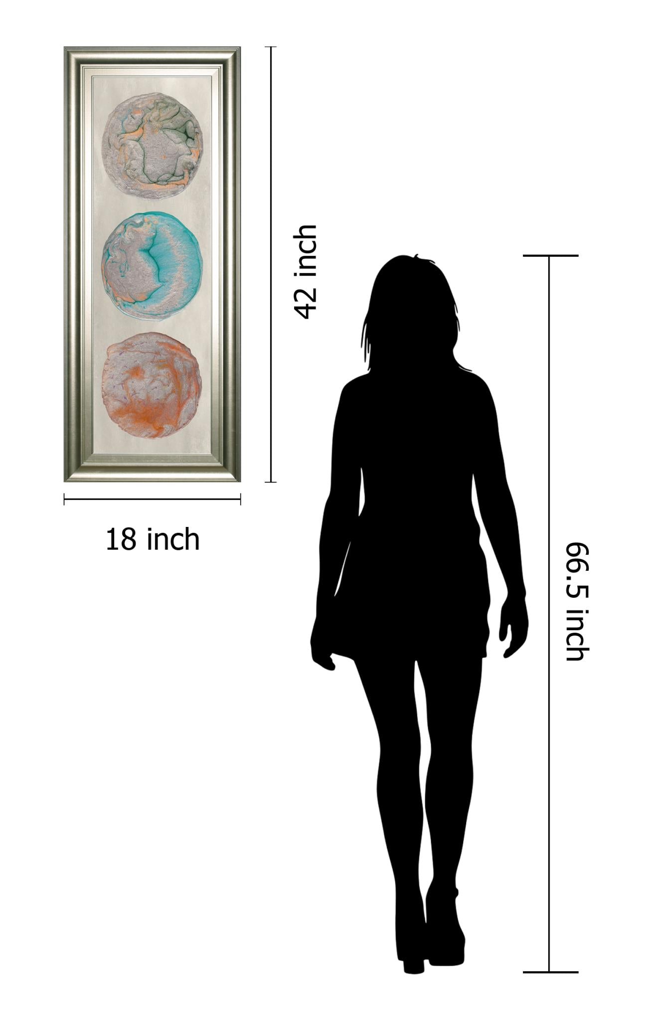 Planet Trio Ii By Alicia Ludwig 18X42 Framed Print