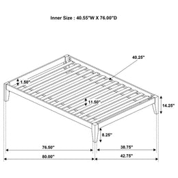 Hounslow California King Universal Platform Bed Black
