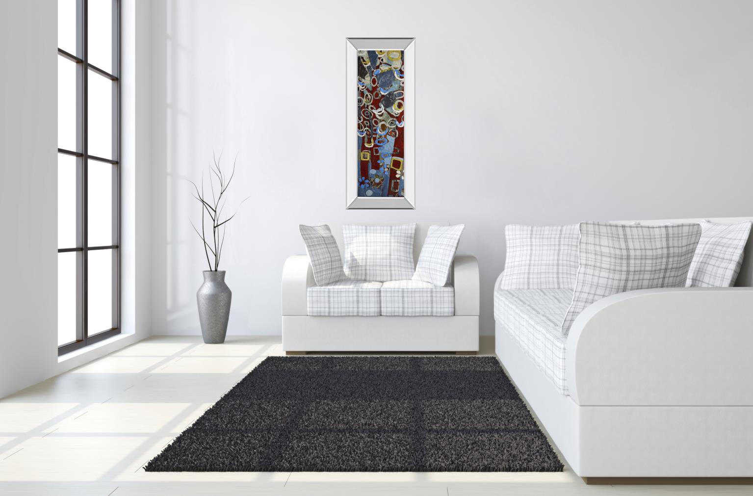 Cut Paper Trees I By Erin Mcgee Ferrell 18X42 Mirror Frame Print