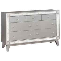 Camille  California King Bedroom Set Metallic Mercury