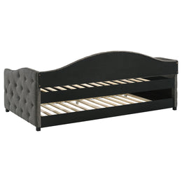 Sadie Upholstered  Daybed with Trundle Grey