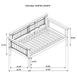Oakdale Wood  Daybed with Trundle Rustic Honey