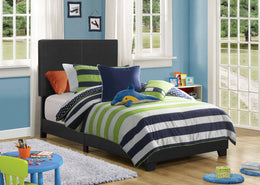Dorian Fabric Upholstered  Panel Bed Cream