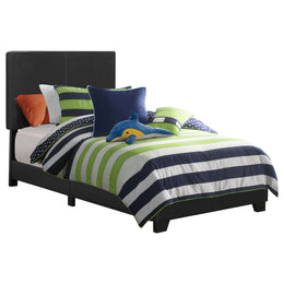 Dorian Fabric Upholstered  Panel Bed Cream