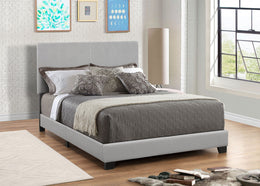 Dorian Fabric Upholstered  Panel Bed Cream