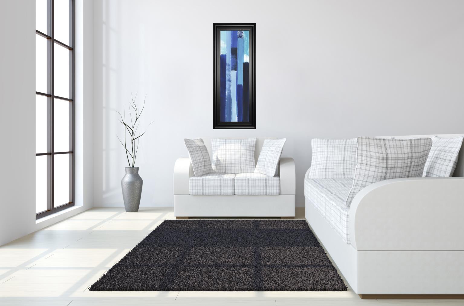 Azule Waterfall I By Grace Popp 18X42 Framed Print