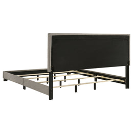 Dorian Fabric Upholstered Panel Bed Taupe