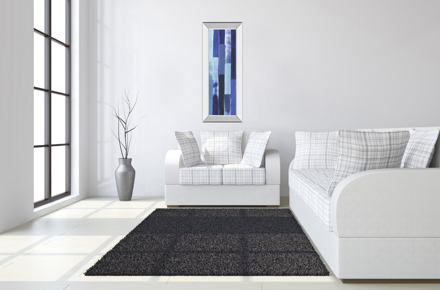 Azule Waterfall Ii By Grace Popp 18X42 Mirror Frame Print