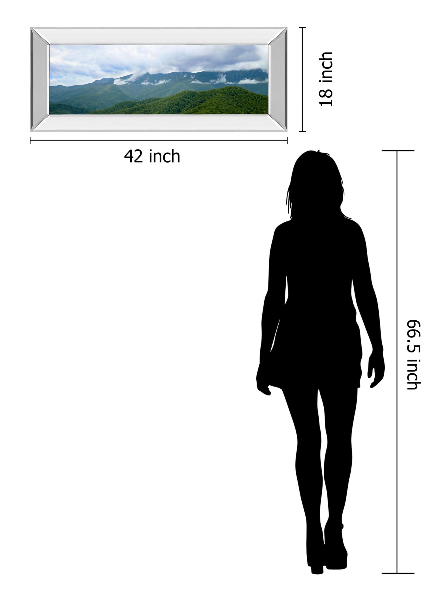 Misty Moutains Ii By Kames Mcloughlin 18X42 Mirror Frame Print