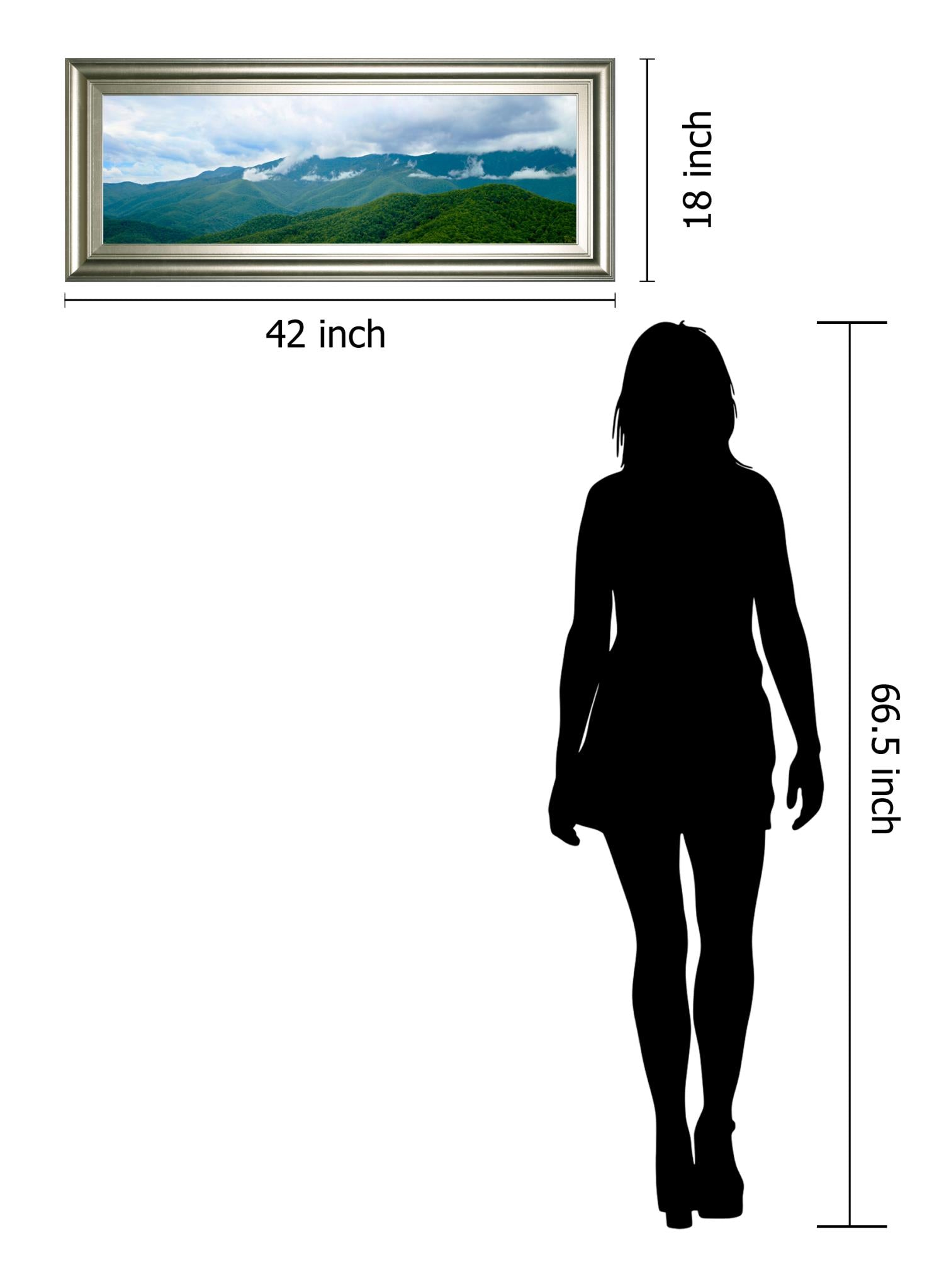 Misty Moutains Ii By Kames Mcloughlin 18X42 Framed Print