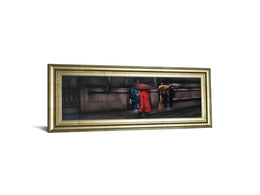 Down On The Street By Xavier Visa 18X42 Framed Print