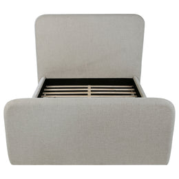 Wren Upholstered  Panel Bed Grey