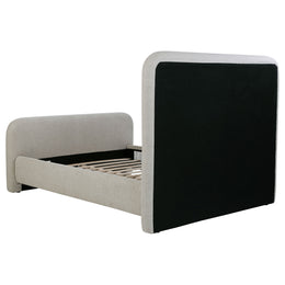 Wren Upholstered  Panel Bed Grey