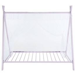 Fultonville Metal Twin Tent Bed with 7-inch Mattress Pink