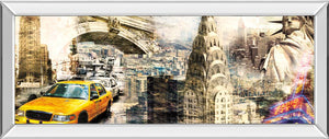 Downtown New York By Sola, B 18X42 Mirror Frame Print