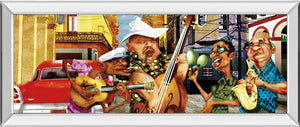 Habana'S Band By Perez, A. 18X42 Mirror Frame Print