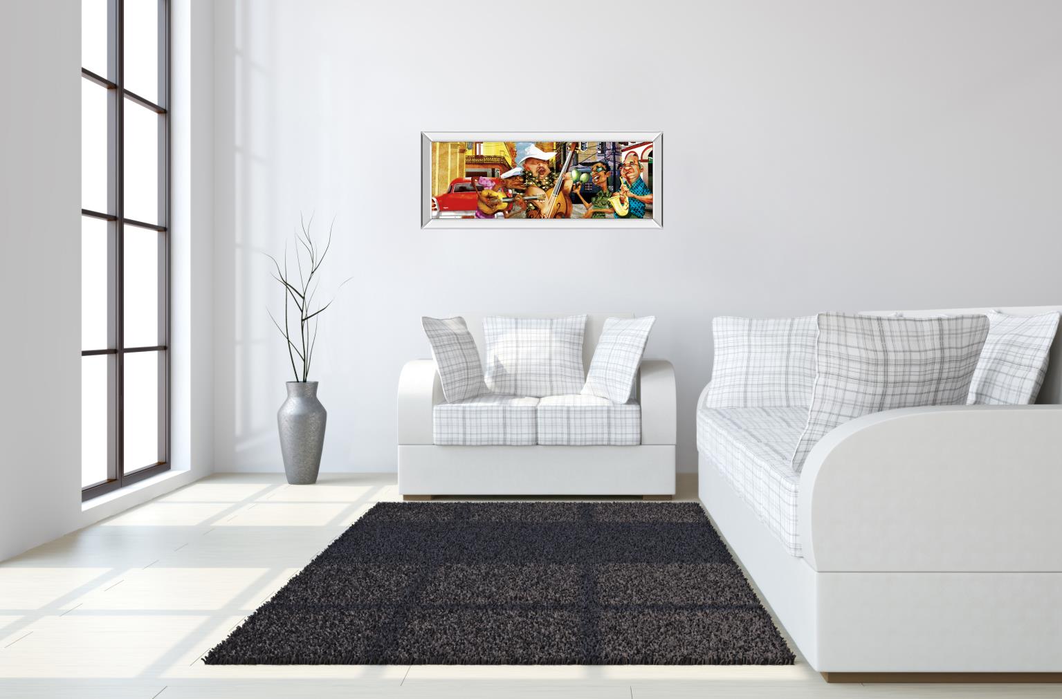 Habana'S Band By Perez, A. 18X42 Mirror Frame Print