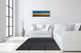 Tuscan Panorama-Poppies By David Short 18X42 Mirror Frame Print