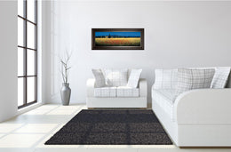 Tuscan Panorama-Poppies By David Short 18X42 Framed Print